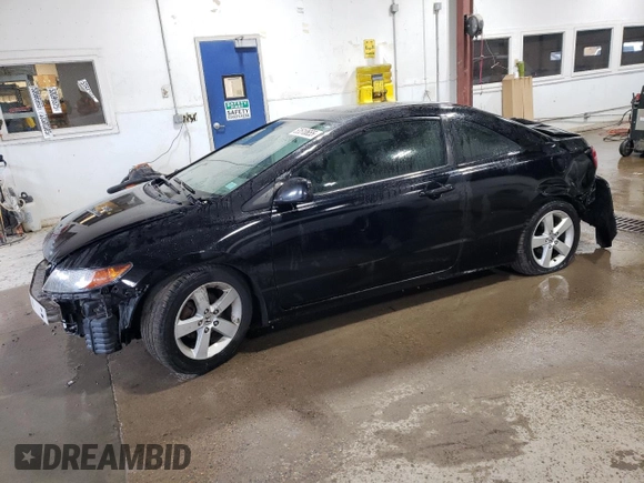 2006 Honda Civic Cpe EX with VIN 2HGFG12866H574929, listed as a Copart auction lot 53510655 with 187,006 mi miles and Salvage Title. Bid and sale history available at carsss.com. Image 1.