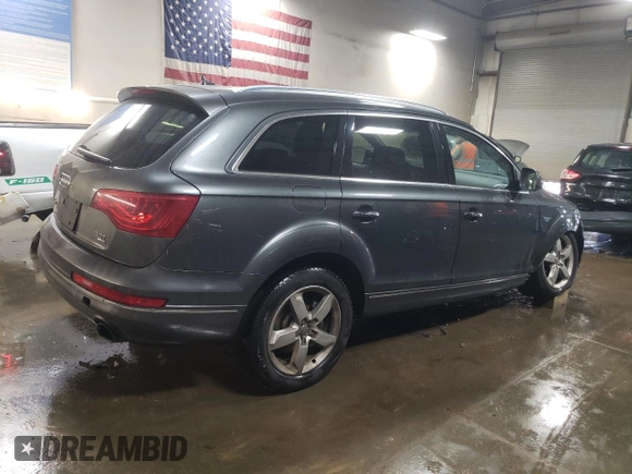 2015 Audi Q7 Premium with VIN WA1CGAFE0FD025722, listed as a Copart auction lot 48874585 with 105,663 mi miles and Salvage title. Bid and sale history available at DreamBid. Image 3.