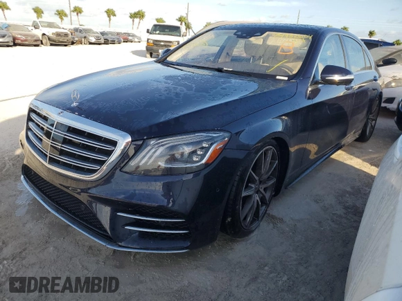 2020 Mercedes-Benz S-Class S 450 with VIN WDDUG6GB5LA508105, listed as a Copart auction lot 74982604 with 0 mi miles and Salvage Title. Bid and sale history available at carsss.com. Image 1.