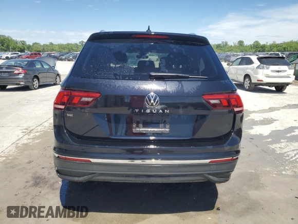 2024 Volkswagen Tiguan SE with VIN 3VV3B7AX8RM027356, listed as a Copart auction lot 56057415 with 33,197 mi miles and Salvage title. Bid and sale history available at DreamBid. Image 6.