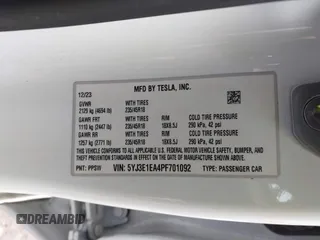 2023 Tesla Model 3 с VIN 5YJ3E1EA4PF701092, выставлен на аукционе IAAI как лот 41284364 с пробегом 42 150 миль миль и . История ставок и продаж доступна на DreamBid. Изображение 9.