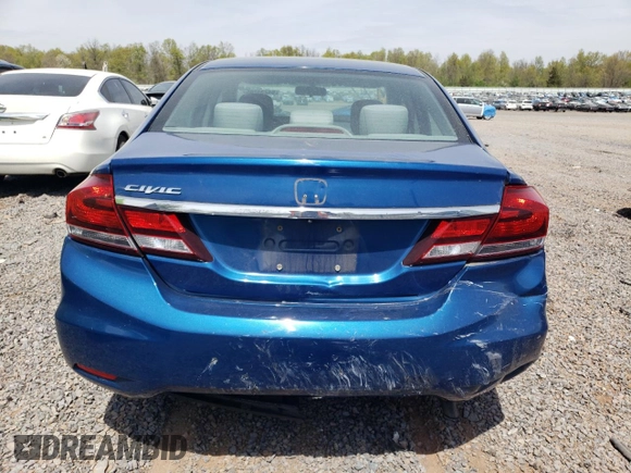 2014 Honda Civic LX with VIN 19XFB2F55EE244406, listed as a Copart auction lot 54234285 with 158,992 mi miles and Salvage Title. Bid and sale history available at carsss.com. Image 6.