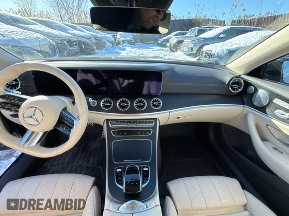 2023 Mercedes-Benz E-Class E 450 with VIN W1K1K5KB9PF199332, listed as a Copart auction lot 85362034 with 7,290 mi miles and Salvage Title. Bid and sale history available at carsss.com. Image 9.