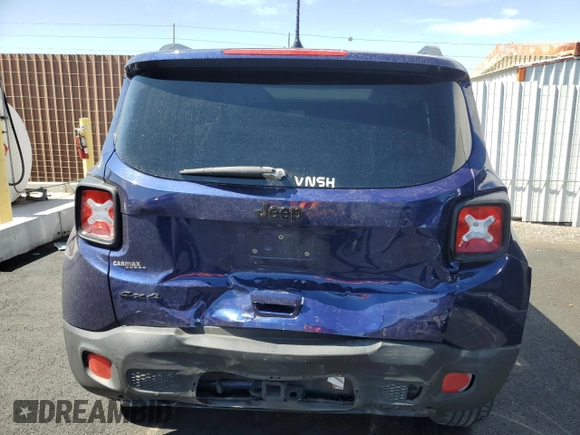 2018 Jeep Renegade Altitude with VIN ZACCJBBB4JPH39808, listed as a Copart auction lot 60941635 with 64,073 mi miles and Salvage title. Bid and sale history available at DreamBid. Image 6.
