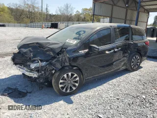 2023 Honda Odyssey EX-L with VIN 5FNRL6H6XPB018723, listed as a Copart auction lot 50501155 with 32,223 mi miles and Salvage Title. Bid and sale history available at carsss.com. Image 1.