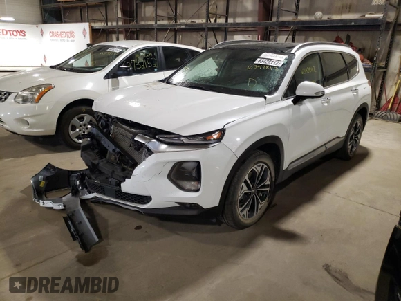 2019 Hyundai Santa Fe Ultimate with VIN 5NMS5CAA4KH118025, listed as a Copart auction lot 63428112 with 28,852 mi miles. Bid and sale history available at carsss.com. Image 2.
