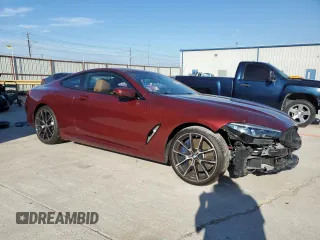 2020 BMW 8 Series 840i with VIN WBAAE2C05LCD13691, listed as a Copart auction lot 72885664 with 28,107 mi miles and Salvage Title. Bid and sale history available at carsss.com. Image 4.