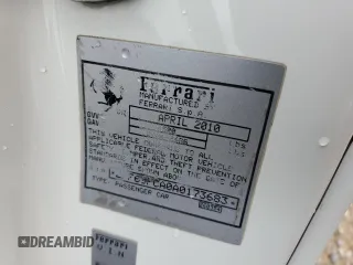 2010 Ferrari 599 z VIN ZFF60FCA0A0173683, wystawiony jako Copart lot #74913514 z przebiegiem Nie podano mil oraz Szkody całkowita. Historia ofert i sprzedaży dostępna na DreamBid. Obrazek 12.