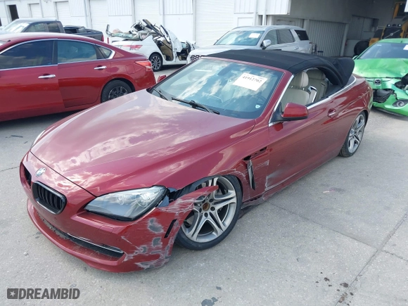 2012 BMW 6 Series 650i with VIN WBALZ3C51CC397701, listed as a IAAI auction lot 41912702 with 46,230 mi miles. Bid and sale history available at carsss.com. Image 17.