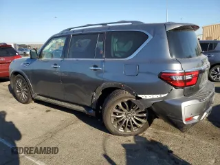 2023 Nissan Armada Platinum with VIN JN8AY2DBXP9834663, listed as a Copart auction lot 76820774 with 17,789 mi miles and Salvage Title. Bid and sale history available at carsss.com. Image 2.