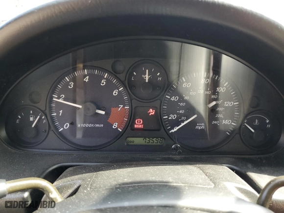 2000 Mazda MX-5 Miata with VIN JM1NB3530Y0140338, listed as a Copart auction lot 49162475 with 73,598 mi miles and Salvage Title. Bid and sale history available at carsss.com. Image 9.