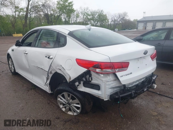 2018 Kia Optima LX with VIN 5XXGT4L38JG236267, listed as a IAAI auction lot 42097216 with 99,308 mi miles and . Bid and sale history available at DreamBid. Image 6.
