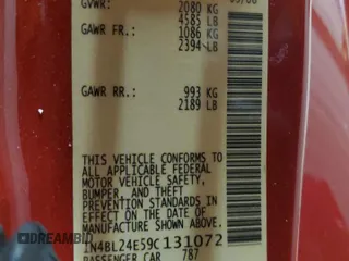 2009 Nissan Altima 3.5 SE with VIN 1N4BL24E59C131072, listed as a Copart auction lot 52310395 with 98,963 mi miles and Salvage Title. Bid and sale history available at carsss.com. Image 12.