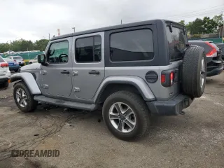 2020 Jeep Wrangler Unlimited Sahara with VIN 1C4HJXEN8LW181508, listed as a Copart auction lot 60907555 with 85,343 mi miles and Salvage title. Bid and sale history available at DreamBid. Image 2.