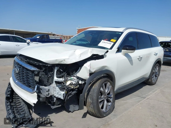 2024 Infiniti QX60 Luxe with VIN 5N1DL1FR2RC354193, listed as a IAAI auction lot 41829558 with 7,748 mi miles and . Bid and sale history available at DreamBid. Image 6.
