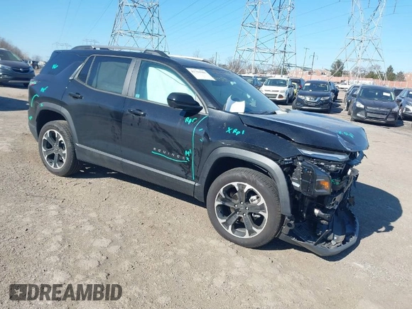 2025 Chevrolet Equinox AWD LT with VIN 3GNAXPEG6SL141506, listed as a IAAI auction lot 41704385 with 1 mi miles. Bid and sale history available at carsss.com. Image 1.