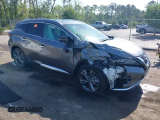 2021 Nissan Murano Platinum z VIN 5N1AZ2DJ4MC108677, wystawiony jako IAAI lot #42281779 z przebiegiem 18 166 mil mil oraz . Historia ofert i sprzedaży dostępna na DreamBid. Obrazek 1.