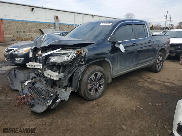 2017 Honda Ridgeline RTL-T with VIN 5FPYK3F68HB024075, listed as a Copart auction lot 47408435 with 89,264 mi miles and Salvage Title. Bid and sale history available at carsss.com. Image 1.