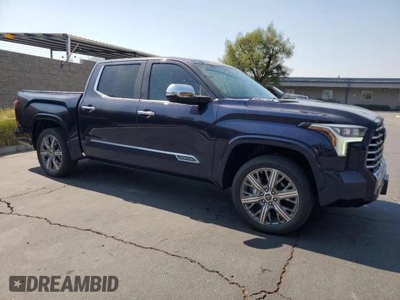 2023 Toyota Tundra Capstone Hybrid with VIN 5TFVC5DBXPX033319, listed as a Copart auction lot 73779344 with 9,723 mi miles and Salvage title. Bid and sale history available at DreamBid. Image 4.