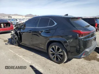 2022 Lexus UX 250h F Sport with VIN JTHE9JBH8N2055567, listed as a Copart auction lot 80708554 with 34,161 mi miles and Salvage Title. Bid and sale history available at DreamBid. Image 2.