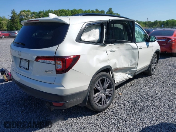 2022 Honda Pilot Sport with VIN 5FNYF6H36NB096342, listed as a IAAI auction lot 42377892 with 25,829 mi miles and . Bid and sale history available at DreamBid. Image 4.