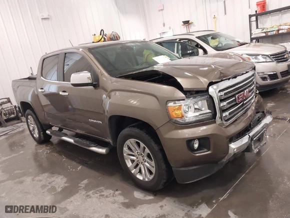 2016 GMC Canyon 4WD SLT with VIN 1GTG6DE33G1162264, listed as a IAAI auction lot 41671097 with 109,956 mi miles. Bid and sale history available at carsss.com. Image 1.
