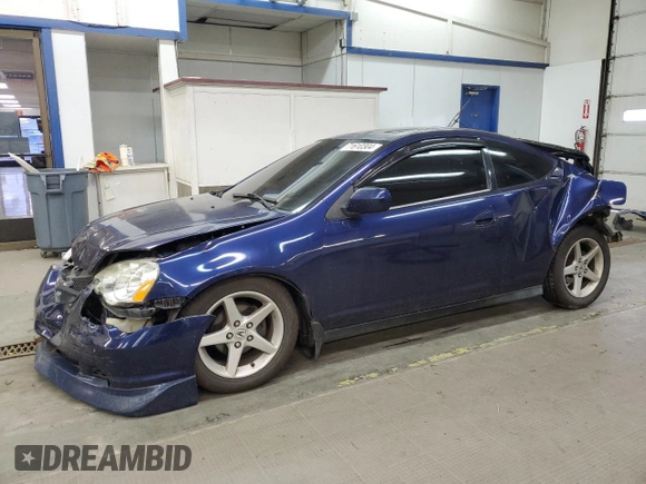 2002 Acura RSX Manual with VIN JH4DC53862C039120, listed as a Copart auction lot 71610304 with 240,505 mi miles and Salvage title. Bid and sale history available at DreamBid. Image 1.