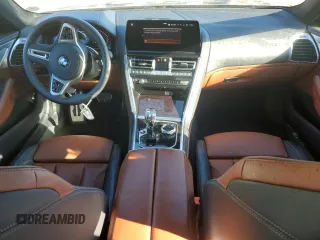 2025 BMW 8 Series M850i with VIN WBAGV8C03SCS52916, listed as a Copart auction lot 74874544 with 3,034 mi miles and Non Repairable. Bid and sale history available at carsss.com. Image 8.