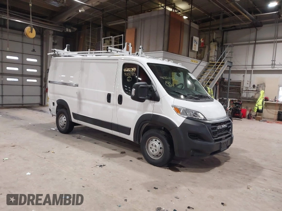 2023 Ram ProMaster Cargo with VIN 3C6LRVAG5PE571164, listed as a IAAI auction lot 41202787 with 5,503 mi miles and . Bid and sale history available at DreamBid. Image 1.