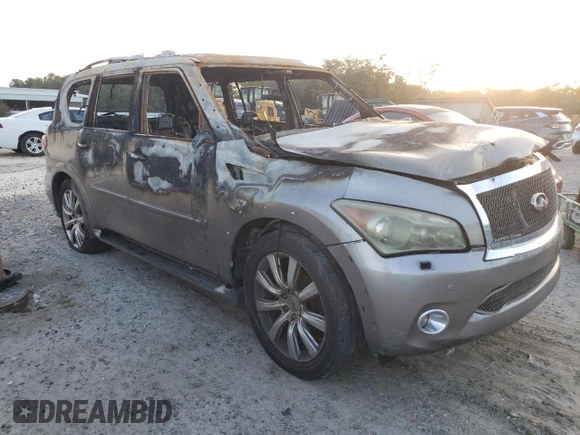 2011 Infiniti QX56 8-passenger with VIN JN8AZ2NC0B9300147, listed as a Copart auction lot 78594304 with Not Provided miles and Non Repairable. Bid and sale history available at carsss.com. Image 4.