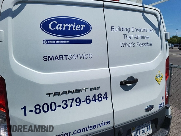 2018 Ford Transit with VIN 1FTYR1YM0JKB43915, listed as a IAAI auction lot 42455919 with 123,242 mi miles and . Bid and sale history available at DreamBid. Image 1.