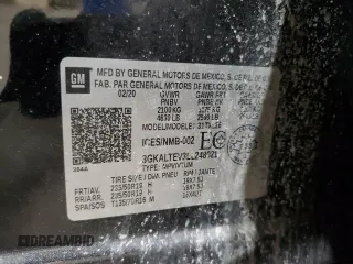 2020 GMC Terrain SLE with VIN 3GKALTEV3LL248921, listed as a Copart auction lot 44222684 with 67,729 mi miles and Salvage Title. Bid and sale history available at carsss.com. Image 12.