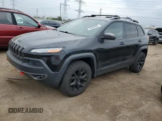 2015 Jeep Cherokee Trailhawk with VIN 1C4PJMBB5FW615179, listed as a Copart auction lot 54600985 with 133,724 mi miles and Salvage title. Bid and sale history available at DreamBid. Image 1.