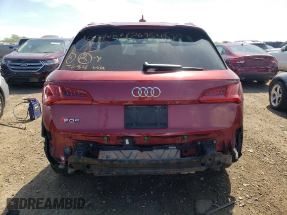 2018 Audi SQ5 Premium Plus with VIN WA1A4AFY6J2237684, listed as a Copart auction lot 52463523 with 70,270 mi miles. Bid and sale history available at carsss.com. Image 6.