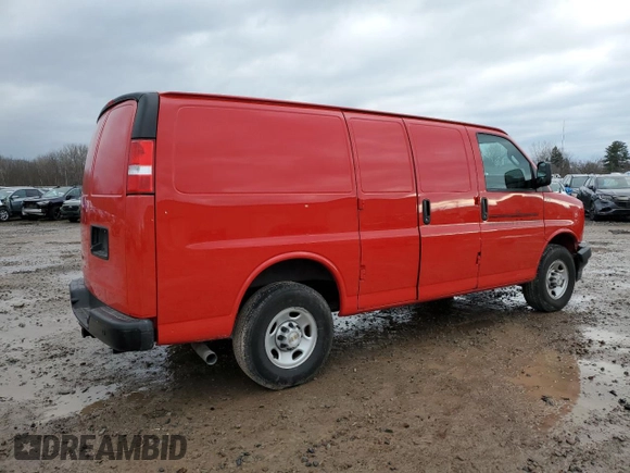 2023 Chevrolet Express Cargo Van with VIN 1GCWGAFPXP1189244, listed as a Copart auction lot 83864984 with 5,612 mi miles and Salvage Title. Bid and sale history available at carsss.com. Image 3.