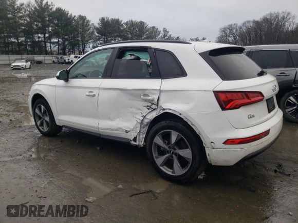 2020 Audi Q5 Premium with VIN WA1ANAFY5L2091293, listed as a Copart auction lot 44263385 with 45,383 mi miles and Salvage Title. Bid and sale history available at carsss.com. Image 2.