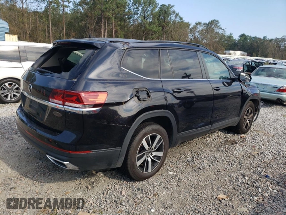 2021 Volkswagen Atlas SE with VIN 1V2DP2CA5MC511512, listed as a Copart auction lot 74639444 with 48,868 mi miles and Salvage title. Bid and sale history available at DreamBid. Image 3.