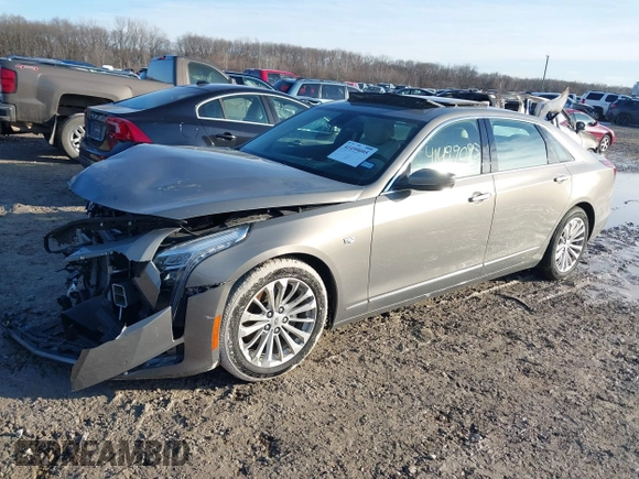 2018 Cadillac CT6 RWD with VIN 1G6KA5RX1JU117425, listed as a IAAI auction lot 41499095 with 83,428 mi miles and . Bid and sale history available at DreamBid. Image 2.