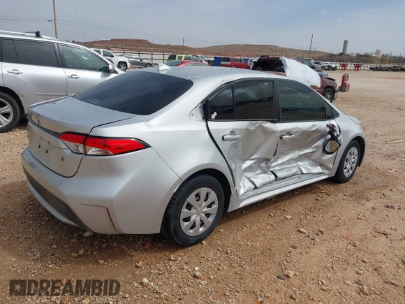 2020 Toyota Corolla L with VIN 5YFDPRAE3LP004632, listed as a IAAI auction lot 41741124 with 46,887 mi miles. Bid and sale history available at carsss.com. Image 4.