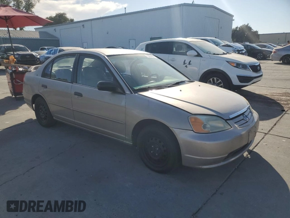 2001 Honda Civic LX with VIN 2HGES15531H611696, listed as a Copart auction lot 73084574 with 187,311 mi miles and Salvage Title. Bid and sale history available at carsss.com. Image 4.
