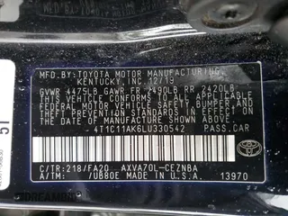 2020 Toyota Camry LE with VIN 4T1C11AK6LU330542, listed as a Copart auction lot 48256735 with 149,076 mi miles and Salvage Title. Bid and sale history available at carsss.com. Image 14.