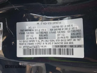 2012 Mazda CX-9 Grand Touring with VIN JM3TB2DA4C0343878, listed as a IAAI auction lot 41921590 with 168,927 mi miles and . Bid and sale history available at DreamBid. Image 9.