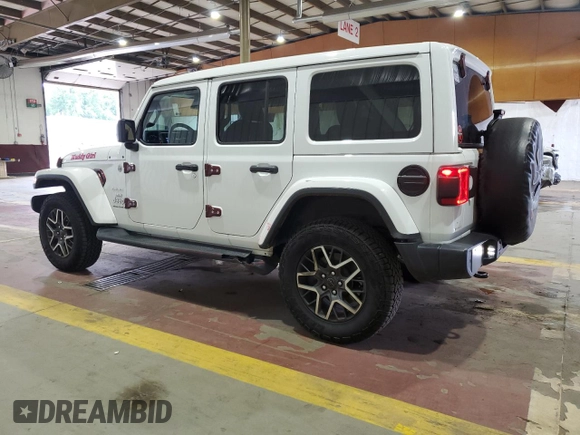 2024 Jeep Wrangler Sahara with VIN 1C4PJXEG8RW354580, listed as a Copart auction lot 64086715 with 11,721 mi miles and Salvage title. Bid and sale history available at DreamBid. Image 2.