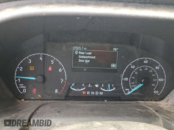 2023 Ford Transit Cargo с VIN 1FTBR1C8XPKB12972, выставлен на аукционе Copart как лот 56730265 с пробегом 47 835 миль миль и Списание • Salvage title. История ставок и продаж доступна на DreamBid. Изображение 9.