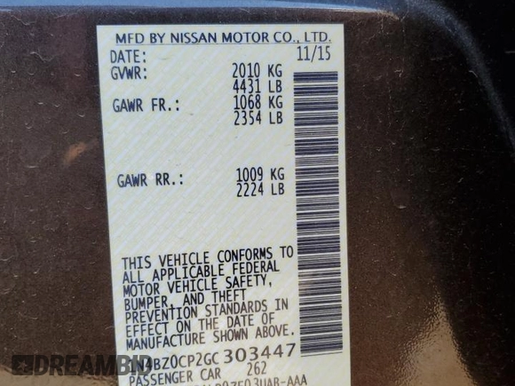 2016 Nissan LEAF SV z VIN 1N4BZ0CP2GC303447, wystawiony jako Copart lot #56404605 z przebiegiem 54 612 mil mil oraz Szkoda całkowita • Salvage title. Historia ofert i sprzedaży dostępna na DreamBid. Obrazek 12.