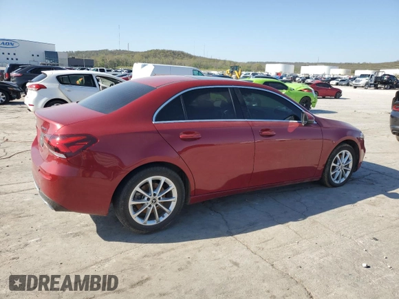 2020 Mercedes-Benz A 220 with VIN W1K3G4FB0LJ213348, listed as a Copart auction lot 52494605 with Not Provided miles and Salvage Title. Bid and sale history available at DreamBid. Image 3.