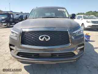 2024 Infiniti QX80 LUXE with VIN JN8AZ2AE7R9325614, listed as a Copart auction lot 59972514 with 8,594 mi miles and Salvage Title. Bid and sale history available at carsss.com. Image 5.