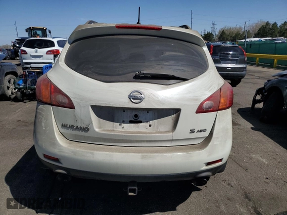 2009 Nissan Murano S with VIN JN8AZ18W99W215027, listed as a Copart auction lot 53029535 with 119,295 mi miles and Non Repairable. Bid and sale history available at DreamBid. Image 6.