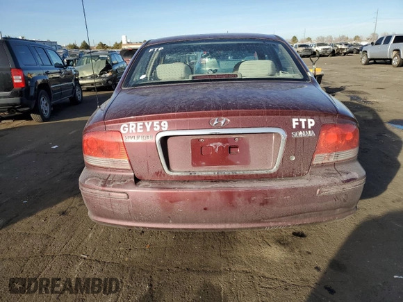 2005 Hyundai Sonata GL with VIN KMHWF25S25A131040, listed as a Copart auction lot 86025844 with 223,800 mi miles and Non Repairable. Bid and sale history available at carsss.com. Image 6.