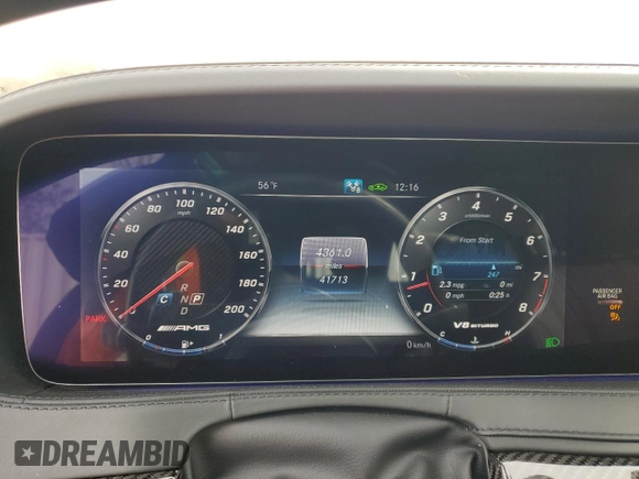2018 Mercedes-Benz S 63 AMG with VIN WDDUG8JB8JA396370, listed as a Copart auction lot 81920304 with 41,713 mi miles and Salvage title. Bid and sale history available at DreamBid. Image 9.